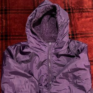 Purple reversible coat in size XX